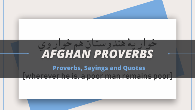proverbs and quotes of Afghanistan